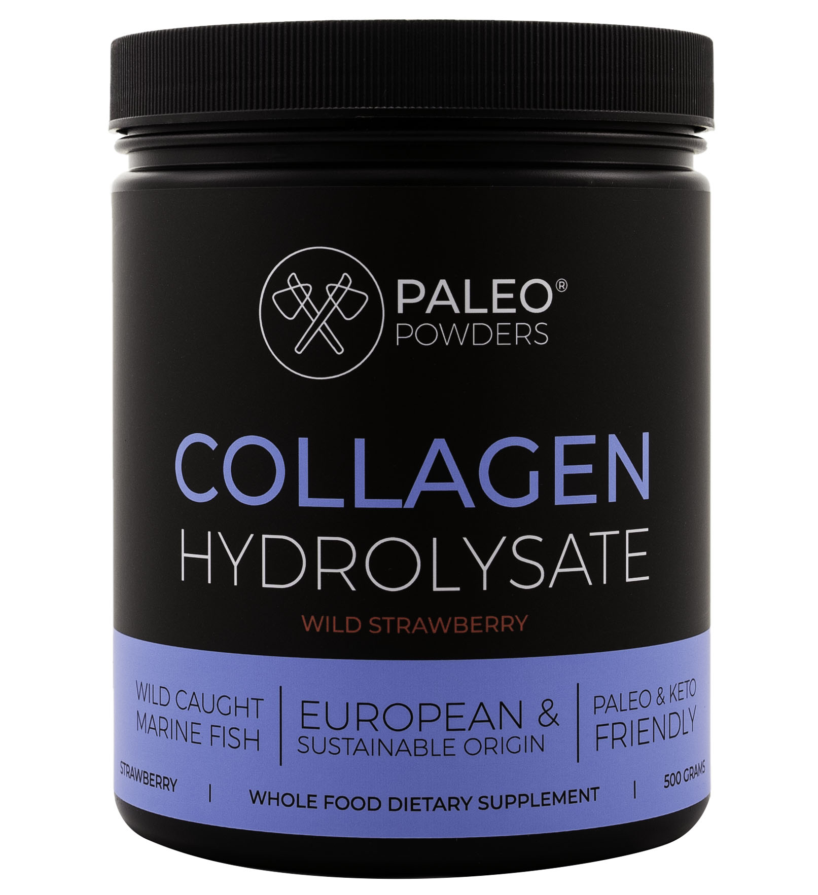 Collageen Hydrolysaat - Wild Gevangen Vis - Aardbei - 500 gram - Ergomax