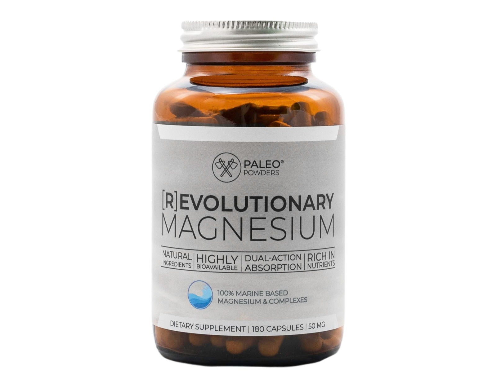 Magnesium - 100% Natuurlijk - 180 capsules - Ergomax